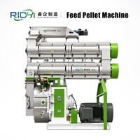 Machine de traitement des aliments pour animaux RICHI 3-4T/H, machine de fabrication de granulés d'aliments pour volailles pour l'Indonésie, la Thaïlande, le Bangladesh, la Malaisie