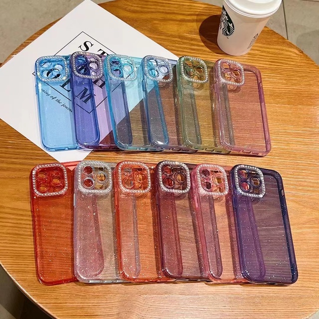 New  Design  3 in 1 PC +TPU Flash Rhinestone Soft Transparent Coque Shiny Phone case for TECNO SPARK 20 PRO PLUS