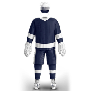 Uniforme de hockey sur glace personnalisé OEM, impression par transfert thermique, uniforme d'équipe en Spandex/Polyester haute performance, design gratuit, numéros offerts - Product Image 3
