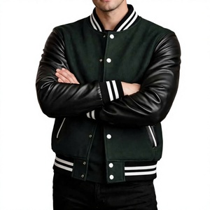 Blouson universitaire en toile pour hommes, personnalisé, nouvelle collection, confortable, chauffant, respirant, à séchage rapide, doublure polaire, vente en gros, OEM - Product Image 3