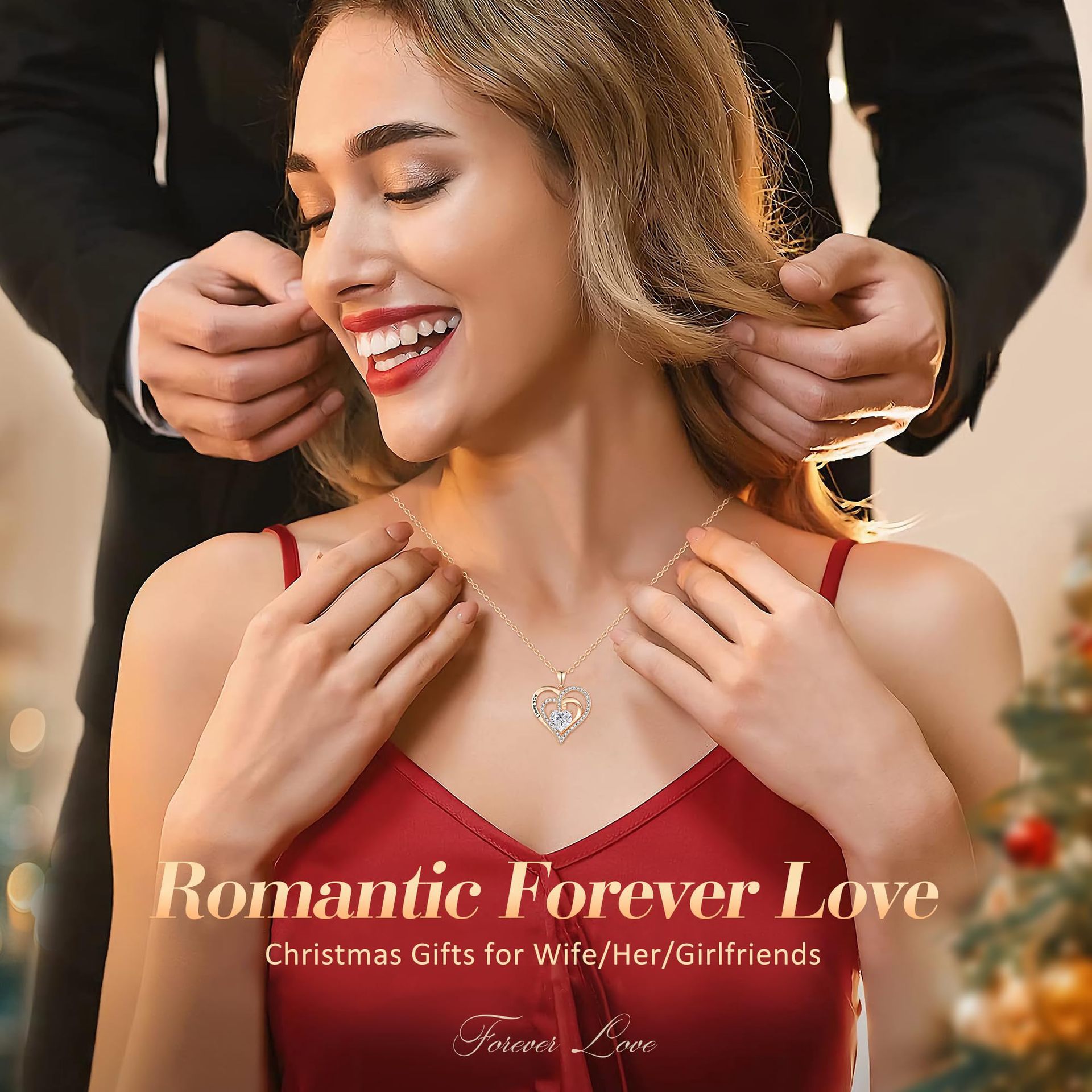 jewelry set 18k gold red ruby heart
