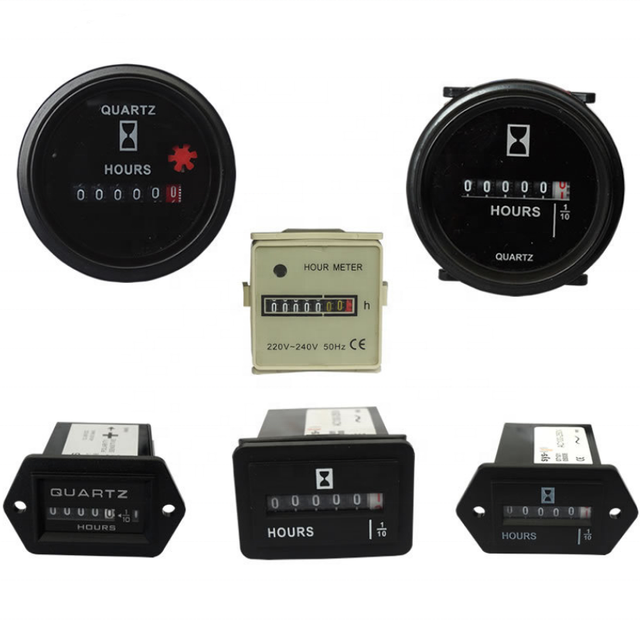 SYS-1 6 Digits DC 10-80V AC 100-250V Hour Meter Digital Industrial Quartz Timer Counter Mechanical Hours Counter