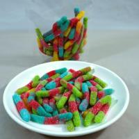 Bonbons Gommeux Halal en Gros Saveur Fruitée Sucrés et Moelleux en Forme de Vers de Sable, Revêtus de Sucre, Fabricant de Bonbons à Mâcher