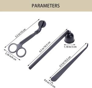 Éteignoir à bougie en acier inoxydable noir, coupe-mèche, vente en gros, personnalisé - Product Image 2