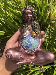 Usine moins cher prix grec <span class=keywords><strong>Gaia</strong></span> mère terre déesse Statue résine sorcière spirituelle Nature Figurines maison chambre décor - Product Image 4