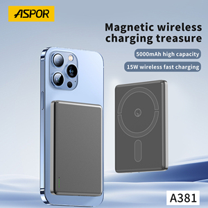 Aspor A381 Power Bank Magnetico Wireless PD20W 5000mAh Mini Portatile <span class=keywords><strong>con</strong></span> <span class=keywords><strong>Batteria</strong></span> ai Polimeri di Litio - Product Image 4