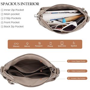   Sac bandoulière en cuir véritable style bohème pour femme, sac à main réglable - Product Image 4