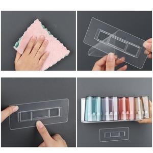Boîte à serviettes en papier multifonctionnelle, porte-brosse à dents, autocollant adhésif <span class=keywords><strong>pour</strong></span> rangement <span class=keywords><strong>de</strong></span> salle <span class=keywords><strong>de</strong></span> bain et cuisine, fixation à clip, <span class=keywords><strong>crochet</strong></span> invisible, robuste - Product Image 5