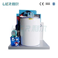 Machine à glace en flocons industrielle commerciale 1 tonne Moteur et engrenage Emerson Acier inoxydable 304 Usine chinoise Prix bas