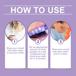 Poudre de dents violettes à base de plantes saveur de menthe rafraîchissante pour dents sensibles gencives - Product Image 3