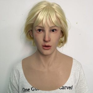 Máscara Facial de Silicona Realista de Belleza Rubia, Hecha a Mano, con Textura de Piel Real, Transpirable, para Halloween, Cosplay, Filmación de Películas - Product Image 1