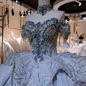 Lsml048 Nouvelle robe de mariée élégante et brillante avec des diamants, style princesse coréen, jupe bouffante, robe de mariée mince, Jancember - Product Image 2