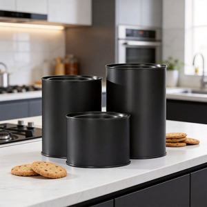 Caja de Metal Hermética RTS para Alimentos, Recipiente Metálico de Grado Alimenticio para Té de Flores, Chocolate, Granos de Café y Especias, Almacenamiento de <span class=keywords><strong>Cocina</strong></span> - Product Image 1