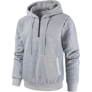 Sweat-shirts à capuche tactiques personnalisés pour hommes, demi-zip, multi-poches, avec impression de logo OEM, poids lourd, grandes tailles, vente en gros - Product Image 2