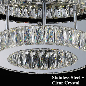Trần ánh sáng khách sạn sang trọng Luster trang trí đèn Trần Nhà cung cấp <span class=keywords><strong>Led</strong></span> pha lê Trung Quốc sắt rõ ràng Đèn trần Chrome hiện đại - Product Image 6