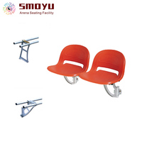 Chaises de stade avec accoudoirs, dossier moyen, en aluminium et HDPE moulé par soufflage, durables, résistantes aux chocs, aux UV et au vieillissement, options de couleurs personnalisées