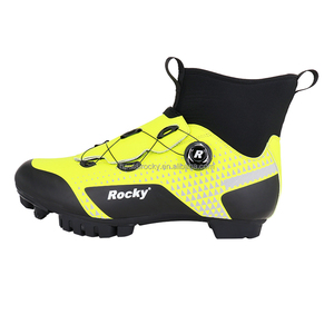 Chaussures de cyclisme VTT à semelle en caoutchouc durable, à coupe haute, avec boucle réglable, logo personnalisé OEM, faible MOQ, pour entraînement sportif - Product Image 1