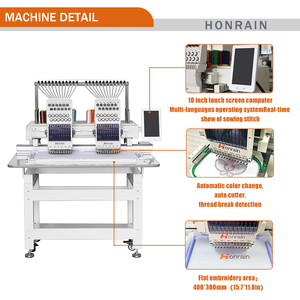 Máquina de Bordar Comercial de Múltiples Cabezales y Varios Modelos de Fábrica China para la Fabricación de Gorras, Camisetas, Calcetines y Zapatos - Product Image 3