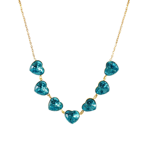 Collar de Corazón de Cristal, Acero Inoxidable 316L, Chapado en Oro PVD, Joyería Sostenible y Resistente para Mujer - Product Image 2
