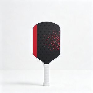 Pala de Pickleball Sólida Negra con Borde Rojo, Núcleo de Álamo Tipo Panal de Abeja, 40 Orificios, Plegable, Ligera, Duradera, para Niños y Adultos - Product Image 1