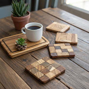 Posavasos de Madera Hecho con Madera de Alta Calidad que Ofrece un Aspecto Elegante y un Uso Práctico - Product Image 1
