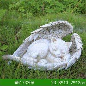 Home Decoration Garden Decor Animal Angel <b>Ornaments</b> Resin Statue Creative Angel Dog Cat Decoration Pet Tombstone <b>Memorial</b> Stone - Product Image 5