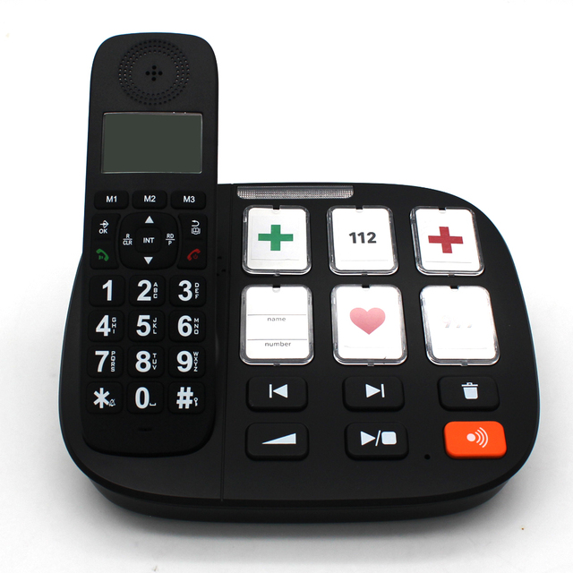 Latest DECT Single Phone with Telephone Answering Machine Digital Enhanced Cordless Telecommunications Multiple Handsets