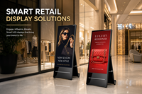 Écran tactile vidéo Vislat Poster 55 pouces rechargeable IP65, affichage numérique portable pour extérieur
