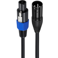 Câble de rallonge pour microphone Speakon mâle vers XLR mâle à 3 broches en PVC pour les applications d'enceinte