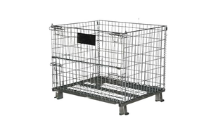1200*1000*890mm Foldable <b>Storage</b> Cage, Collapsible Wire Mesh <b>Container</b> Without Wheels for Logistics Warehouse Stacking - Product Image 2