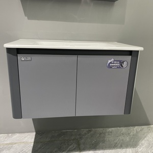 WJL وحدة حمام عصرية متكاملة مع حوض سيراميك ومرآة - Product Image 3