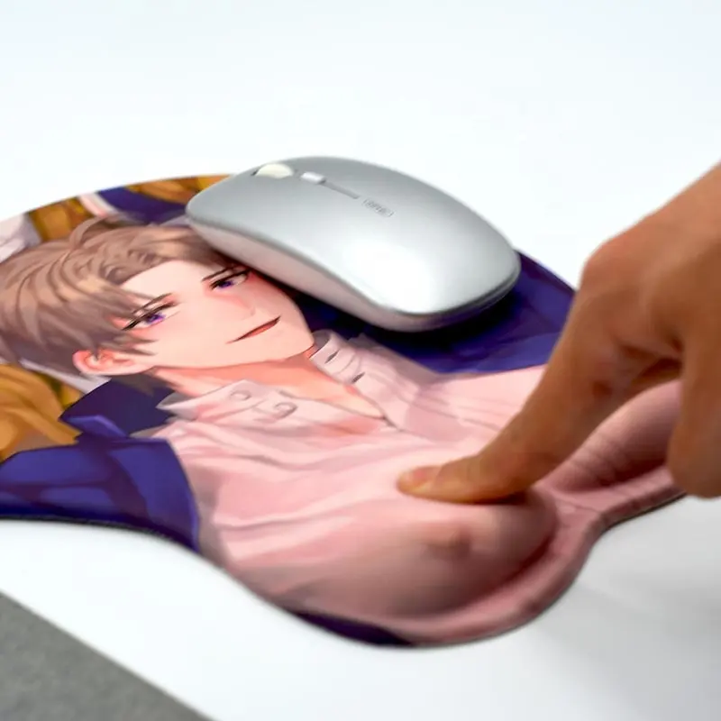 Custom Logo Design Gel Mouse Pad Sexy 3D Anime Male Chest Mouse Pad