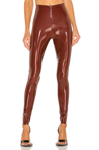 Nouveau décontracté bonne qualité personnaliser couleur taille haute Sexy mince brillant Faux <span class=keywords><strong>cuir</strong></span> <span class=keywords><strong>pantalon</strong></span> Leggings pour les femmes - Product Image 5