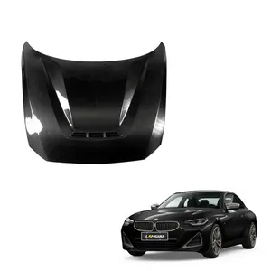 Langyu Auto Part Front Bonnet Dry Carbon Fiber Engine Cover For BMW 2 Series F22 Upgeade M2 Style Engine Hood 2014-2021