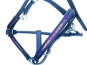 Cabestro de Cuero Genuino de Lujo para Caballo, para Competición Ecuestre, Negro/Marrón, con Logotipo Personalizado - Product Image 5