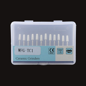 Kit de polissage dentaire abrasif blanc, boîte de 12 pièces pour couronne en porcelaine, accessoire pour pièce à main haute vitesse en résine - Product Image 5