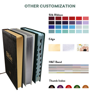Servicios de Impresión de Biblias de Tapa Blanda con Bordes Pintados, <span class=keywords><strong>Biblia</strong></span> de Bolsillo de Cuero PU a Bajo Costo - Product Image 4