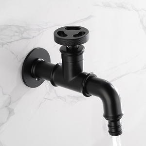 <span class=keywords><strong>Robinet</strong></span> mural moderne pour toilettes Euro Matte, petit <span class=keywords><strong>robinet</strong></span> à bec, <span class=keywords><strong>robinet</strong></span> de jardin, <span class=keywords><strong>robinet</strong></span> de machine à laver, rétro contemporain, extérieur noir - Product Image 2