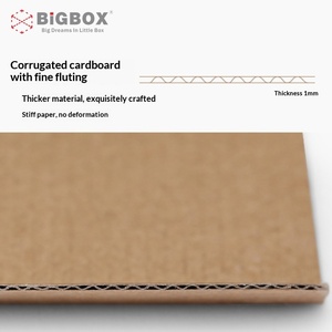 Boîte d'emballage pliable à couvercle rabattable en carton ondulé de qualité alimentaire pour café, <span class=keywords><strong>thé</strong></span> et feuilles, texture simple, en papier kraft avec ficelle, vente en gros - Product Image 5