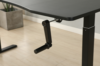 Table de bureau debout à manivelle, hauteur manuelle réglable avec plage de hauteur 725-1155mm