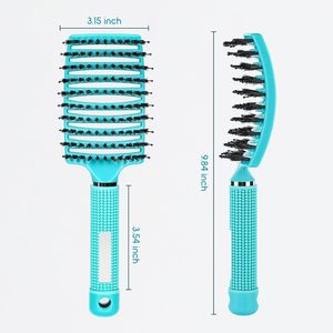 Nouveau Logo Personnalisé Brosse à <span class=keywords><strong>Cheveux</strong></span> Démêlante Courbe et Aérée pour <span class=keywords><strong>Cheveux</strong></span> <span class=keywords><strong>Bouclés</strong></span> Humides et Secs pour Hommes et Femmes - Product Image 3