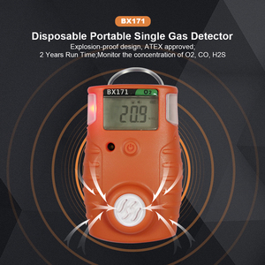 Détecteur de gaz unique portable Détecteur de gaz oxygène ATEX O2 Pas besoin de charger - Product Image 2