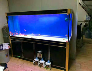 長方形の大きなアクリルのカスタマイズされたサイズの水槽水族館底と蓋付き強化ガラス長方形の水槽 - Product Image 1