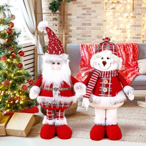 LINGKAI Muñeco de Peluche de Papá Noel y Muñeco de Nieve para Decoración Navideña, Regalo de Navidad, Decoración para Fiestas en Casa - Product Image 3