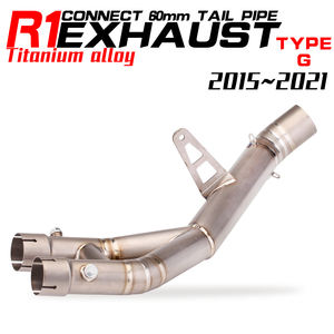 Tubo de enlace medio de escape para motocicleta R1 <span class=keywords><strong>MT10</strong></span> 2015 - <span class=keywords><strong>2021</strong></span> compatible con silenciador de 60mm - Product Image 5