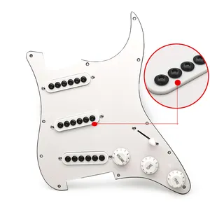 Prewired ST Pickguard SSS 3 Single Coil Pickups Adjustable Big Screws Loaded Electric Guitar Pickguard