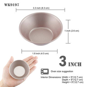 4pcs di alta qualità rotonda hamburger stampo champagne oro torta pan - Product Image 5