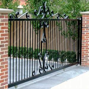 XIYATECH moderno semplice bellissimo design porta d'ingresso elegante ingresso principale cancelli scorrevoli automatici <span class=keywords><strong>in</strong></span> <span class=keywords><strong>ferro</strong></span> battuto - Product Image 5