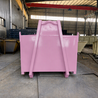 Conteneur à déchets en acier robuste XINTUO avec crochet de levage pour le recyclage des déchets métalliques industriels, haute sécurité, capacité de 800 kg, Shandong