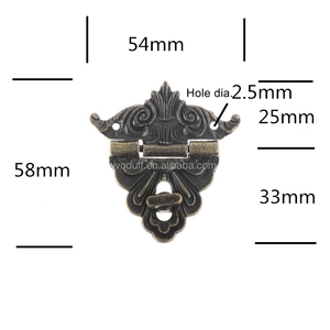 Trang trí bản lề <span class=keywords><strong>Latch</strong></span> Clasp hộp nội thất móc <span class=keywords><strong>Latch</strong></span> khóa Hasp <span class=keywords><strong>Kit</strong></span> với ốc vít đối với hộp đồ trang sức - Product Image 2